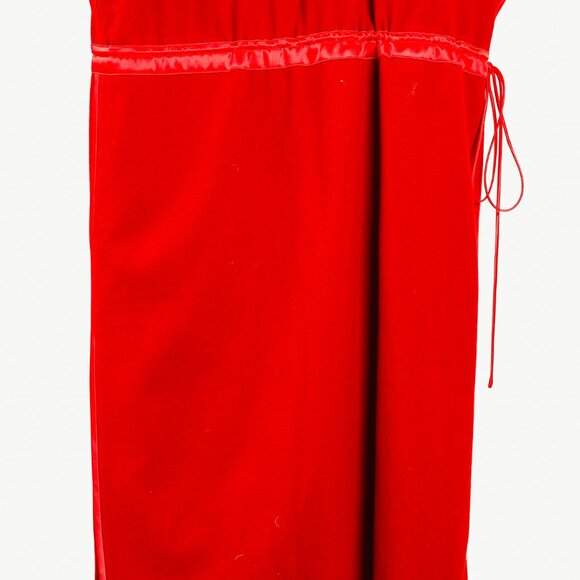 Gucci AW/19 Runway Red Wool Satin-Trim Cowl-Neck Dress - Picture 7 of 15